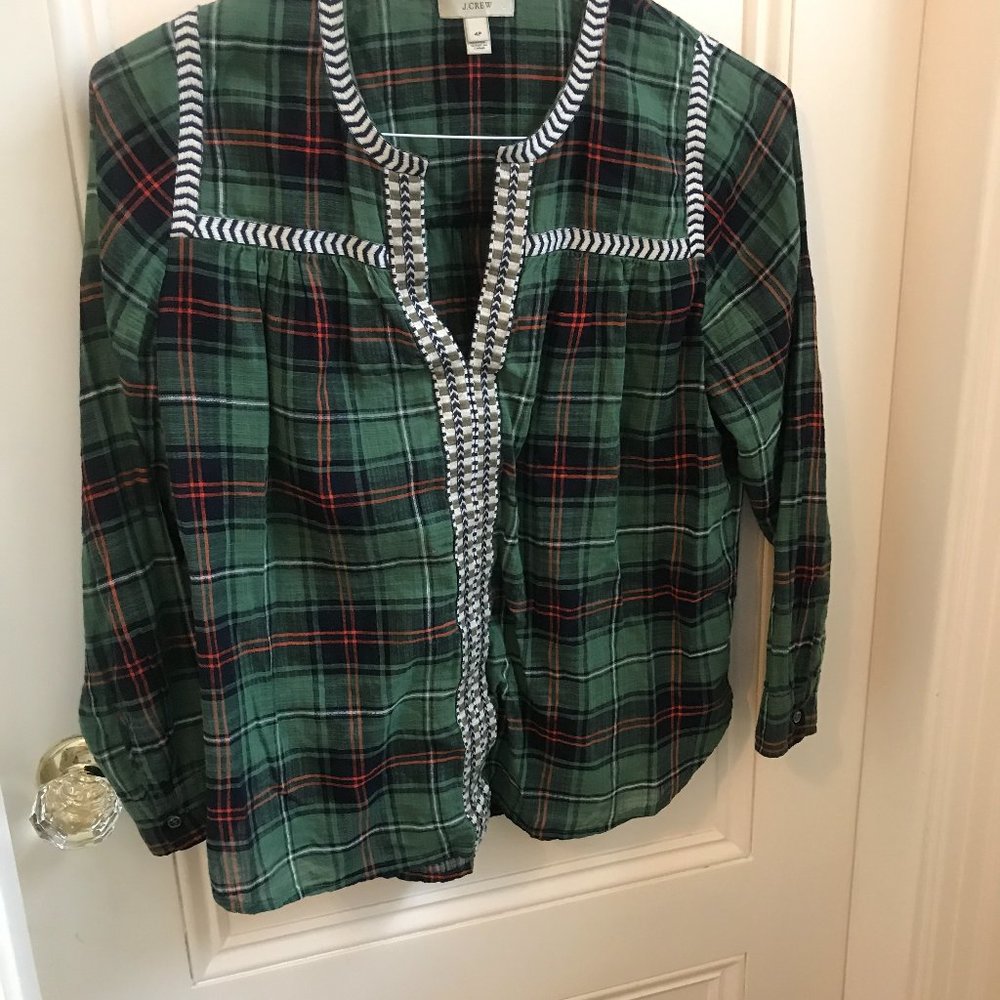 J Crew Plaid top